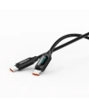 Realpower 100W USB-C - USB-C dijital göstergeli örgülü Şarj Kablosu siyah  (1 m) CA-100WCCBK
