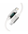 Realpower 20W  USB-C - Lightning dijital göstergeli örgülü şarj Kablosu (1 m)  CA-20WCLWH