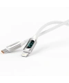 Realpower 20W  USB-C - Lightning dijital göstergeli örgülü şarj Kablosu (1 m)  CA-20WCLWH