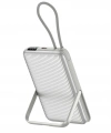 Realpower 10000mAh Silver Manyetik Magsafe Powerbank 22.5W Kablolu ve Led Display PB10KSL3