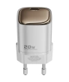 Realpower 20W GaN USB-C PD Hızlı Şarj Adaptörü Şarj Aleti ve USB-C to Lightning Hızlı Şarj Kablo Seti Beyaz TCS20WWH