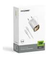 Realpower 20W GaN USB-C PD Hızlı Şarj Adaptörü Şarj Aleti ve USB-C to Lightning Hızlı Şarj Kablo Seti Beyaz TCS20WWH