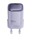 Realpower 20W GaN USB-C PD Hızlı Şarj Adaptörü Şarj Aleti ve USB-C to Lightning Hızlı Şarj Kablo Seti Mor TCS20WPU