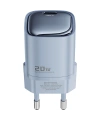 Realpower 20W GaN USB-C PD Hızlı Şarj Adaptörü Şarj Aleti ve USB-C to Lightning Hızlı Şarj Kablo Seti Mavi TCS20WBL