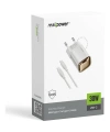 Realpower 30W GaN USB-C PD Hızlı Şarj Adaptörü Şarj Aleti ve USB-C to Lightning Hızlı Şarj Kablo Seti Beyaz TCS30WWH