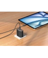 Realpower 45W GaN 3 Çıkışlı USB-C1/C2/A PD Hızlı Şarj Adaptörü Şarj Aleti ve 60W USB-C to USB-C Kablo Seti Siyah TCS45WBK