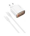 Realpower 45W GaN 3 Çıkışlı USB-C1/C2/A PD Hızlı Şarj Adaptörü Şarj Aleti ve 60W USB-C to USB-C Kablo Seti Beyaz TCS45WBK