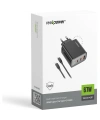 Realpower 67W GaN 3 Çıkışlı USB-C1/C2/A Dijital Göstergeli PD Hızlı Şarj Adaptörü Şarj Aleti ve 100W USB-C to USB-C Kablo Seti Siyah TCS67WBK
