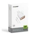 Realpower 67W GaN 3 Çıkışlı USB-C1/C2/A Dijital Göstergeli PD Hızlı Şarj Adaptörü Şarj Aleti ve 100W USB-C to USB-C Kablo Seti Beyaz TCS67WWH
