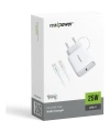 Realpower PPS 25W USB-C PD Hızlı Şarj Adaptörü Şarj Aleti ve USB-C to Lightning Hızlı Şarj Kablo Seti Beyaz TCS25WWH2