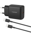 Realpower PPS 25W USB-C PD Hızlı Şarj Adaptörü Şarj Aleti ve USB-C to USB-C Hızlı Şarj Kablo Seti Siyah TCS25WBK