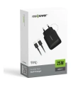 Realpower PPS 25W USB-C PD Hızlı Şarj Adaptörü Şarj Aleti ve USB-C to USB-C Hızlı Şarj Kablo Seti Siyah TCS25WBK