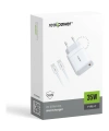 Realpower 35W GaN USB-C PD Hızlı Şarj Adaptörü Şarj Aleti ve USB-C to USB-C Hızlı Şarj Kablo Seti Beyaz TCS35WWH