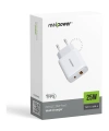Realpower 25W PPS PD USB-C ve USB-A Çift Çıkışlı Hızlı Şarj Adaptörü Şarj Aleti Beyaz TC25WWH2