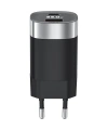 Realpower 33W GaN USB-C ve USB-A Çift Çıkışlı Dijital Göstergeli PD Hızlı Şarj Adaptörü Şarj Aleti Siyah TC33WBK