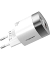 Realpower 33W GaN USB-C ve USB-A Çift Çıkışlı Dijital Göstergeli PD Hızlı Şarj Adaptörü Şarj Aleti Beyaz TC33WWH