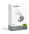 Realpower 33W GaN USB-C ve USB-A Çift Çıkışlı Dijital Göstergeli PD Hızlı Şarj Adaptörü Şarj Aleti Beyaz TC33WWH