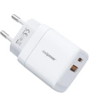 Realpower 35W GaN USB-C ve USB-A Çift Çıkışlı PD Hızlı Şarj Adaptörü Şarj Aleti Beyaz TC35WWH2