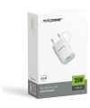 Realpower 35W GaN USB-C PD Hızlı Şarj Adaptörü Şarj Aleti Beyaz TC35WWH3