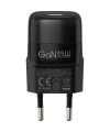 Realpower 35W GaN USB-C PD Hızlı Şarj Adaptörü Şarj Aleti Siyah TC35WBK