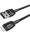 Realpower 2.4A USB-A to Lightning Örgülü Hızlı Şarj ve Data Kablosu 1 Metre Siyah CA-24AULBK