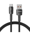 Realpower 100W USB-A to Type-C Örgülü Hızlı Şarj ve Data Kablosu 1 Metre Siyah CA-6AUCBK