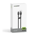 Realpower 100W USB-A to Type-C Örgülü Hızlı Şarj ve Data Kablosu 1 Metre Siyah CA-6AUCBK