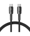 Realpower 60W USB-C to USB-C Örgülü Hızlı Şarj ve Data Kablosu 1 Metre Siyah CA-60WCCBK