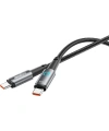 Realpower 60W USB-C to USB-C Örgülü Hızlı Şarj ve Data Kablosu 1 Metre Gri CA-60WCCGR