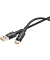 Realpower 66W USB-A to Type-C Örgülü Hızlı Şarj ve Data Kablosu 1 Metre Siyah CA-66WUCBK