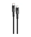 Realpower 20W USB-C to Lightning Örgülü Hızlı Şarj ve Data Kablosu 1 Metre Siyah CA-20WCLBK2