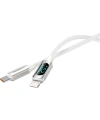 Realpower 20W USB-C to Lightning Dijital Göstergeli Örgülü Hızlı Şarj ve Data Kablosu 1 Metre Beyaz CA-20WCLWH