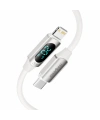 Realpower 20W USB-C to Lightning Dijital Göstergeli Örgülü Hızlı Şarj ve Data Kablosu 1 Metre Beyaz CA-20WCLWH