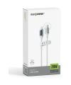 Realpower 20W USB-C to Lightning Dijital Göstergeli Örgülü Hızlı Şarj ve Data Kablosu 1 Metre Beyaz CA-20WCLWH