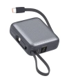 Realpower 10000mAh 22.5W Hızlı Şarj Powerbank Gri Dahili Kablolu Taşınabilir Şarj Cihazı LED Göstergeli PB10KGR