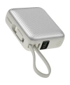Realpower 10000mAh 22.5W Hızlı Şarj Powerbank Silver Dahili Kablolu Taşınabilir Şarj Cihazı LED Göstergeli PB10KSL