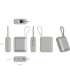 Realpower 10000mAh 22.5W Hızlı Şarj Powerbank Silver Dahili Kablolu Taşınabilir Şarj Cihazı LED Göstergeli PB10KSL