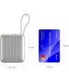 Realpower 10000mAh 22.5W Hızlı Şarj Powerbank Silver Dahili Kablolu Taşınabilir Şarj Cihazı LED Göstergeli PB10KSL
