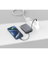 Realpower 20000mAh 22.5W Hızlı Şarj Powerbank Gri Dahili Kablolu Taşınabilir Şarj Cihazı LED Göstergeli PB20KGR