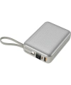 Realpower 20000mAh 22.5W Hızlı Şarj Powerbank Silver Dahili Kablolu Taşınabilir Şarj Cihazı LED Göstergeli PB20KSL