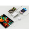 Realpower 20000mAh 22.5W Hızlı Şarj Powerbank Silver Dahili Kablolu Taşınabilir Şarj Cihazı LED Göstergeli PB20KSL