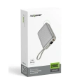 Realpower 20000mAh 22.5W Hızlı Şarj Powerbank Silver Dahili Kablolu Taşınabilir Şarj Cihazı LED Göstergeli PB20KSL
