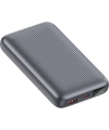 Realpower 10000mAh 22.5W Hızlı Şarj Powerbank Gri Dahili Kablolu Taşınabilir Şarj Cihazı LED Göstergeli PB10KGR2