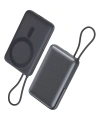 Realpower 10000mAh 22.5W Hızlı Şarj Manyetik MagSafe Powerbank Gri Dahili Kablolu Taşınabilir Şarj Cihazı LED Göstergeli PB10KGR3