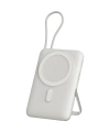 Realpower 10000mAh 22.5W Hızlı Şarj Manyetik MagSafe Powerbank Silver Dahili Kablolu Taşınabilir Şarj Cihazı LED Göstergeli PB10KSL3