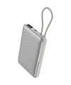 Realpower 10000mAh 22.5W Hızlı Şarj Manyetik MagSafe Powerbank Silver Dahili Kablolu Taşınabilir Şarj Cihazı LED Göstergeli PB10KSL3