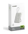 Realpower 10000mAh 22.5W Hızlı Şarj Manyetik MagSafe Powerbank Silver Dahili Kablolu Taşınabilir Şarj Cihazı LED Göstergeli PB10KSL3