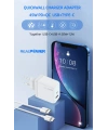 Realpower 45W GaN USB-C PD Hızlı Şarj Adaptörü Şarj Aleti Siyah RP-CG45B