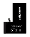 RealPower Apple Uyumlu iPhone 15 Pro Batarya 3550mAh Yüksek Kapasiteli Güçlendirilmiş Pil