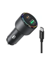Realpower 38W USB-C ve USB-A Çift Çıkışlı PD Hızlı Araç Şarj Adaptörü ve USB-C to Lightning Kablo Seti RP-CC38W